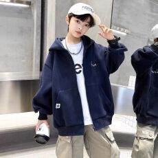 批发<b class='q'>男童</b>外套<b class='q'>春秋款</b>2025新款中大儿童春季连帽上衣男孩春装卫衣<b class='q'>开衫</b>潮