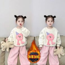 批发女童秋冬卫衣2025长袖新款童装衣服女孩儿童秋季上衣两件装