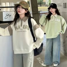 批发女童2025春款卫衣洋气休闲童装中大童新款宽松春秋儿童上衣女孩