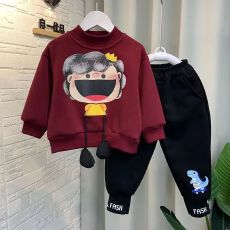 批发女童春秋2025卫衣新款儿童冬季套装休闲上衣秋季女孩时尚网红