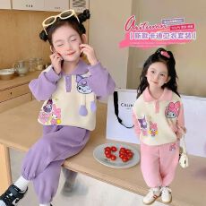 批发女童<b class='q'>套装</b>2025新款洋气<b class='q'>宝宝</b>儿童时髦<b class='q'>卫衣</b>休闲库洛m秋冬两件套