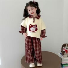 批发女童<b class='q'>卫衣</b><b class='q'>套装</b>春秋2025新款儿童衣服<b class='q'>宝宝</b>秋装洋气时髦两件套