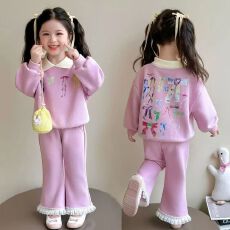 批发女童春秋洋气<b class='q'>套装</b>2025新款儿童休闲秋装<b class='q'>卫衣</b><b class='q'>宝宝</b>两件套衣服