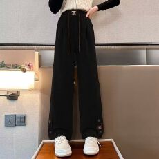 批发女童裤子2025新款<b class='q'>夏装</b>洋气儿童中大童直筒宽松薄款休闲夏季阔腿裤