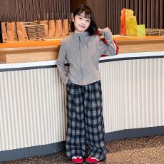 批发早秋女童套装2025新款儿童韩版穿搭初中生女孩春秋款两件套超好看