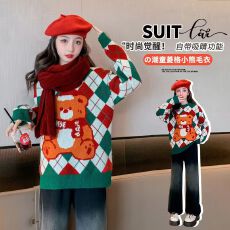 批发女童毛衣冬装新款洋气儿童复古打底毛线上衣秋冬款保暖针织衫冬季