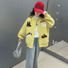 批发原版做工+毛巾刺绣工艺 女<b class='q'>童</b><b class='q'>棒球服</b>外套网红夹克上衣女孩<b class='q'>中大</b><b class='q'>童</b>