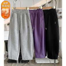 批发女童裤子加绒秋冬款2025新款女大童冬装<b class='q'>长裤</b>冬季儿童休闲卫裤加厚