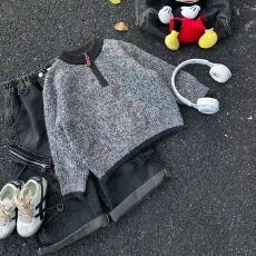 批发【含羊毛】童装男童毛衣秋冬款酷帅保暖套头衫儿童羊毛针织