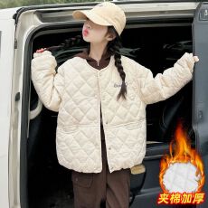 批发原版质量 <b class='q'>女童</b><b class='q'>外套</b><b class='q'>夹棉</b>秋冬洋气儿童加厚冬装棉袄女孩圆领棉衣
