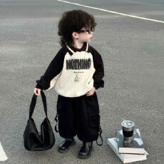 批发羊毛领 发泡印花纯棉华棉复合】<b class='q'>男</b>童<b class='q'>女</b><b class='q'>童</b>POLO衫卫衣冬季新款加厚