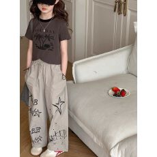 批发波拉韩<b class='q'>童装</b><b class='q'>女</b><b class='q'>童</b><b class='q'>套装</b>2026夏装<b class='q'>女</b>孩不规则短袖t恤儿<b class='q'>童</b>上衣