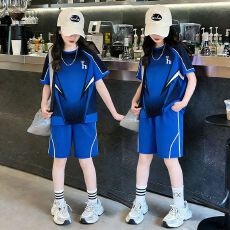 批发【冰爽网孔 聚酯纤维】<b class='q'>儿童</b>篮球服夏装<b class='q'>套装</b>青少年运动速干两件套