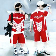 批发【冰爽网孔 聚酯纤维】<b class='q'>儿童</b>篮球服夏装<b class='q'>套装</b>青少年运动速干两件套