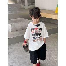 批发男童2023夏季短袖儿童运动上衣中<b class='q'>小童</b>日系篮球动漫T恤ivan家童装