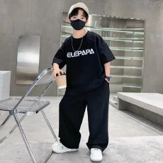 批发儿<b class='q'>童装男童</b>夏装薄款套装2026新款夏季中大童运动短袖夏款帅气时髦