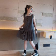 批发<b class='q'>女童</b>polo<b class='q'>连衣</b>裙夏季2026新款大童装裙子<b class='q'>女童</b><b class='q'>百</b>褶裙学院风jk夏装