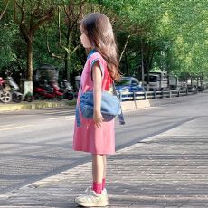批发又酷又飒的女童裙2026<b class='q'>夏</b>日新款女孩多巴胺穿搭儿童<b class='q'>夏</b>季POLO连衣裙