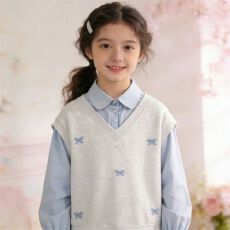 批发女童卫衣春装新款中大童洋气百搭假两件<b class='q'>衬衫</b>甜美时尚小女孩卫衣
