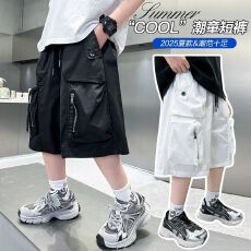 批发速干短裤男童速干五分裤夏季儿童休闲短裤（聚酯纤维）腰头有内包