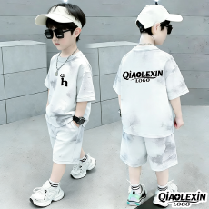 批发（冰爽网孔）儿童<b class='q'>夏</b>季冰丝短袖套装<b class='q'>夏</b>季渐变套装（聚酯纤维）