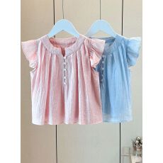 批发<b class='q'>女童</b><b class='q'>衬衫</b><b class='q'>夏季</b>2026新款女孩无袖娃娃衫夏装中大儿童网红休闲上衣薄