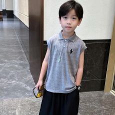 批发男童套装中大童<b class='q'>夏</b>季韩版薄款休闲套装2026新款立领polo衫洋气套装