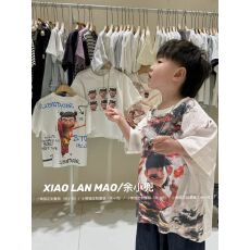 批发【原版质量】男<b class='q'>女童</b>网红<b class='q'>哪吒</b>闹海潮酷炸街短袖T恤半袖上衣<b class='q'>打底衫</b>