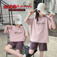 批发上衣纯棉+<b class='q'>裤</b>子酷丝绵 女童<b class='q'>夏</b><b class='q'>装</b><b class='q'>韩版</b>套<b class='q'>装</b>女孩短袖短<b class='q'>裤</b>t恤两件套