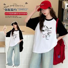 批发两件套<b class='q'>女</b><b class='q'>童</b>夏装套装女大童休闲儿<b class='q'>童装</b>阔腿裤牛仔裤夏季短袖<b class='q'>T</b><b class='q'>恤</b>