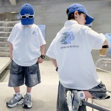 批发<b class='q'>男</b><b class='q'>童</b>polo衫短袖时尚夏季韩版2026新款帅气男孩上衣大儿童夏装外穿