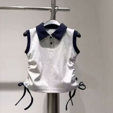 批发【纯棉】<b class='q'>女</b><b class='q'>童</b>背心<b class='q'>夏装</b>新款儿童polo衫无袖上衣女孩t
