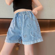 批发<b class='q'>女童</b>裤子夏季薄款韩版2026时尚儿童夏装中大童流行百搭牛仔短裤
