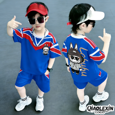 批发（涤纶）夏季<b class='q'>男</b><b class='q'>童</b>痞帅炸街儿童宝宝夏装上衣裤子两件套