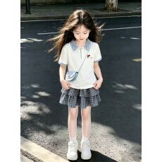 批发2026新款夏<b class='q'>儿童</b>多巴胺小洋裙高级感小学生套装女