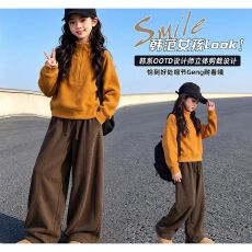 批发女童套装秋季2026新款<b class='q'>儿童</b>洋气时髦卫衣女孩秋装休闲阔腿裤两件套