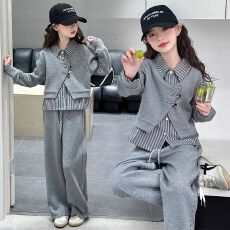 批发<b class='q'>女</b><b class='q'>童</b>春秋<b class='q'>套装</b>2026新款儿童洋气时髦款中大童女孩休闲两件套