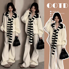 现现 慵懒休闲披肩孕妇三件套韩版宽松孕妇套装大码孕妇装