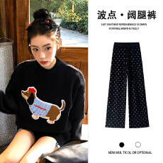 批发韩版<b class='q'>孕妇装</b>可爱小狗卡通刺绣慵懒<b class='q'>孕妇</b><b class='q'>毛衣</b>加厚针织<b class='q'>孕妇</b><b class='q'>上衣</b>