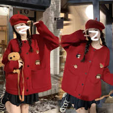 批发圣诞<b class='q'>孕妇</b><b class='q'>毛衣</b>开衫韩版宽松大码<b class='q'>孕妇</b><b class='q'>外套</b>上衣