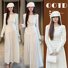 批发爆款韩版<b class='q'>孕妇装</b>加厚<b class='q'>孕妇</b><b class='q'>两件套</b>抽绳上衣+百折半身裙套装