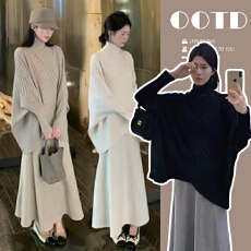 批发现现 高品质孕妇装慵懒风不规则宽松纸片人显瘦气质蝙蝠袖上衣