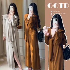 批发现现 懒人孕妇装韩版宽松大码孕妇连衣裙+披肩两件套懒人孕妇装