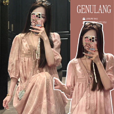 现现 孕妇夏装韩版宽松辣妈洋气孕妇连衣裙