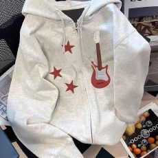 批发食毛华棉印花<b class='q'>开衫</b>拉链卫衣<b class='q'>女</b>上衣复合/牛奶丝300克银狐绒400克