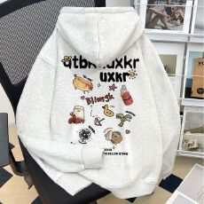 批发食毛华棉印花<b class='q'>开衫</b>拉链卫衣女上衣复合/牛奶丝300克银狐绒400克