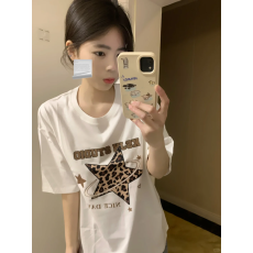 批发精梳纯棉230克纯棉<b class='q'>短袖</b>宽松落肩印花T恤夏季上衣设计感小众