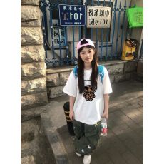 批发精梳纯棉230克纯棉<b class='q'>短袖</b>宽松落肩印花T恤夏季上衣设计感小众