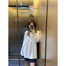 批发大码女装甜妹蕾丝拼接长袖T恤女秋季新款宽松显瘦内搭<b class='q'>娃娃</b>裙上衣