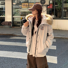 批发羽绒棉服女2025年<b class='q'>新款</b>冬季工装派克服大毛领<b class='q'>情侣</b><b class='q'>加厚</b>棉袄棉衣外套